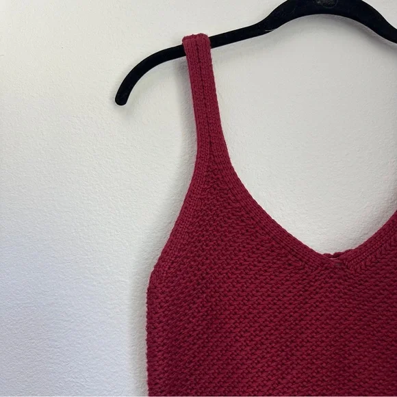 Ramy Brook Red Knit Cropped Tank Top - Picture 2 of 5